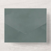 Bourgondie en Blush Roze Geschilderde Pioen Huweli All In One Uitnodiging (Achterkant)