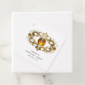 Bourgondië en Goud Paris Lady Edelsteen Bedankjes Labels (In situ)