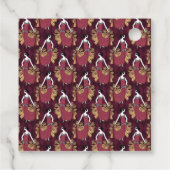 Bourgondië en Goud Paris Lady Edelsteen Bedankjes Labels (Achterkant)