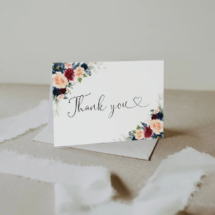 Bourgondië en het Baby shower van de Marine dank u Bedankkaart