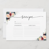 Bourgondië en Navy grote Recept Kaart (Achterkant)