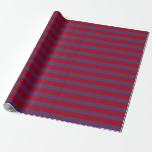 Bourgondië en Paarse Strepen Cadeaupapier
