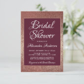 Bourgondië en Roos Goud Modern Vrijgezellenfeest Kaart (Staand voorkant)