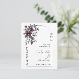 Bourgondië en Salie Boog Save the Date | Uitnodigi Kaart