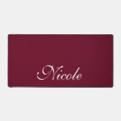 Bourgondië en wit Gepersonaliseerd Naam Bureaumat (Voorkant)