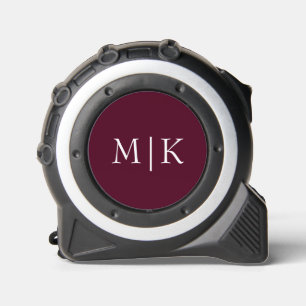 Bourgondië en Wit Modern monogram Rolmaat
