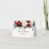 Bourgondië en witte bloemen liefde en Bedankt brui (Voorkant)