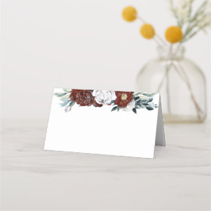 Bourgondië en witte bloemen Vintage bruiloft
