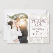 Bourgondië Filipijnen trouwfoto dank u Bedankkaart (Voorkant)