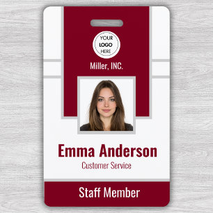 Bourgondië Foto-ID van conferentie- en onderwijs Badge