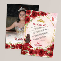 Bourgondië Gouden Bloemen Prinses Quinceañera Foto