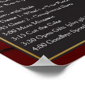 Bourgondië Gouden Bruidsmeisjesfeest 🌿 Elegante I Poster (Hoek)