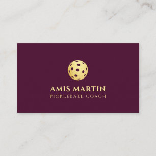 Bourgondië & Gouden Pickleball Coach Visitekaartje