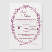 Bourgondië  ingewikkelde Lijst bruiloft uitnodigin (Voorkant)