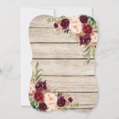 Bourgondië Marsala Bloemlantaarn Afstudeerfeest Kaart (Achterkant)