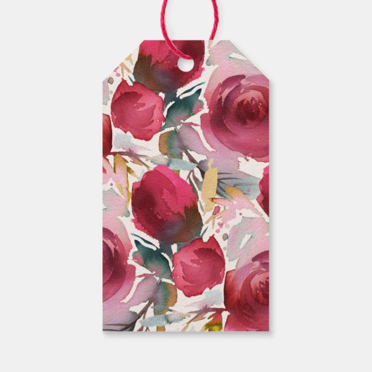 Bourgondië Marsala Boho bruiloft gunst dank u Cadeaulabel (Achterkant)