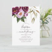 Bourgondië - Marsala en perzik bloemendoop Kaart (Staand voorkant)