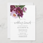 Bourgondië - Marsala en Perzik Bruiloft Brunch Kaart (Voorkant)