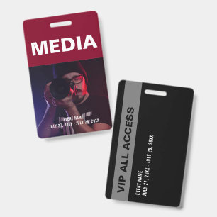 Bourgondië   Media All Access Pass Event ID Badge