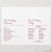 Bourgondië Modern Minimalistisch Script Huwelijksp (Achterkant)