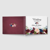 Bourgondië & Navy Waterverf Rozen Gastenboek (Volledig)