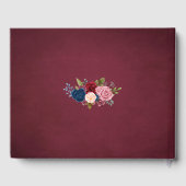 Bourgondië & Navy Waterverf Rozen Gastenboek (Achterkant)