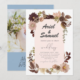 Bourgondië Rood Blush Goud Geometrische Groene Tro Kaart