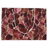 Bourgondië Rood Chic Abstract Bruids Shower Groot Cadeauzakje (Achterkant)