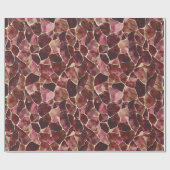 Bourgondië Rood Chic Abstract Bruidsuitnodiging Cadeaupapier (Vlak)