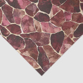 Bourgondië Rood Chic Abstract Bruidsuitnodiging Tissuepapier (Detail)