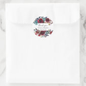 Bourgondië rood roze dank je wel ronde sticker (Tas)