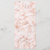 Bourgondië & Roos Goud Marmerde Modern Wedding Men Menu (Achterkant)