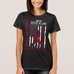 Bourgondië Sikkelcel Bewustzijn Shirt schoonzus