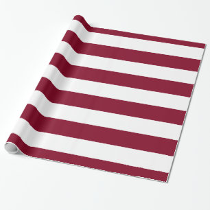 Bourgondië, Wit XL Strepenpatroon Cadeaupapier