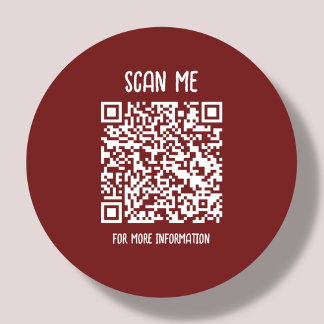 Bourgondië | Zakelijke QR-code scanbaar Ronde Sticker