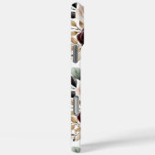 Bourgondiër Crèmekleurig Zwart Bloemmotief Case-Mate iPhone Case (Achterkant / Rechts)