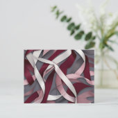 Bourgondisch Abstract lint Briefkaart (Staand voorkant)