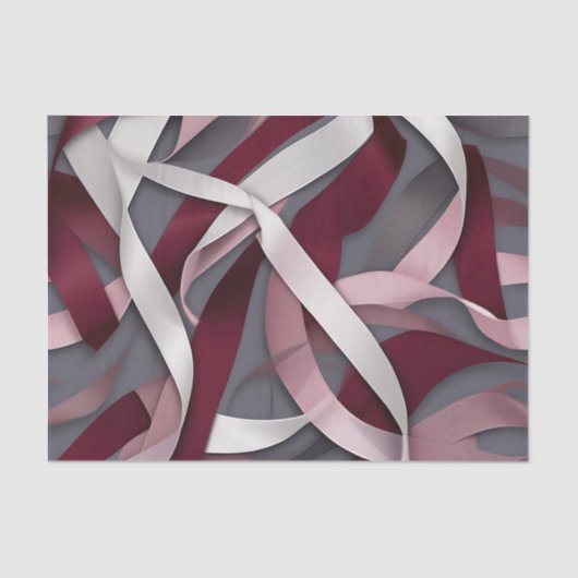 Bourgondisch Abstract lint Tissuepapier (Voorkant)