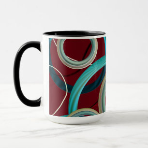 Bourgondisch abstract ontwerp mok