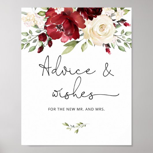 Bourgondisch bloemadvies en wensen voor pasgetrouw poster (Voorkant)