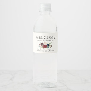Bourgondisch boeket   Bloemen   Waterfles Etiket