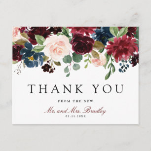 Bourgondisch boeket   Dank u Bedankkaart