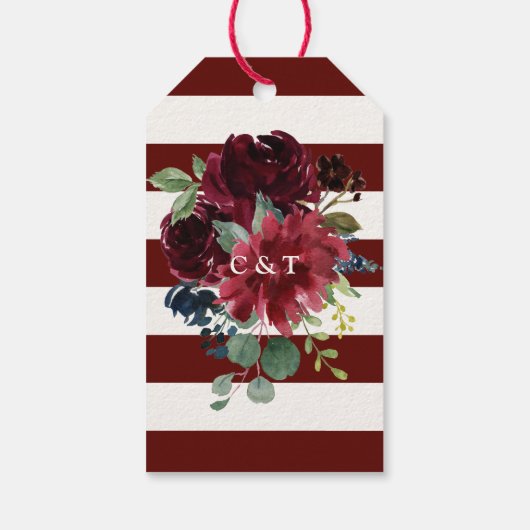 Bourgondisch boeket | Dank u Cadeaulabel (Achterkant)