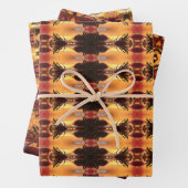 Bourgondisch goud en rood inpakpapier vel (In situ)