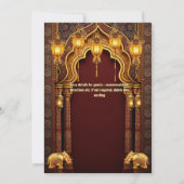 Bourgondisch goud Indische olifanten Hindi tempel Kaart (Achterkant)