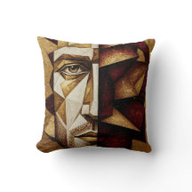 Bourgondisch Gouden Cubistische Man - Getextureerd