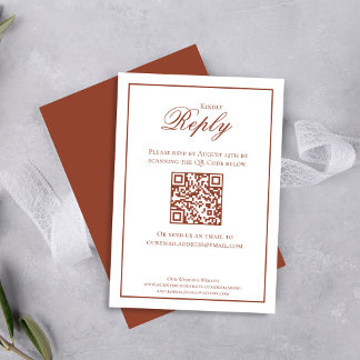 Bourgondisch kalligrafie script RSVP Elegant Kaartje