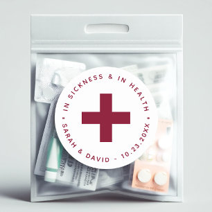 Bourgondisch katerkit In ziekte en in gezondheid Ronde Sticker