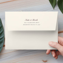 Bourgondisch Klassiek Schrift Retouradres Huwelijk