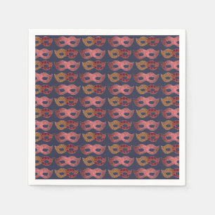 Bourgondisch Maskerade Maskers Patroon Servet